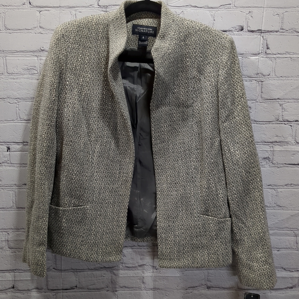 Ann Taylor Gray Textured Blazer